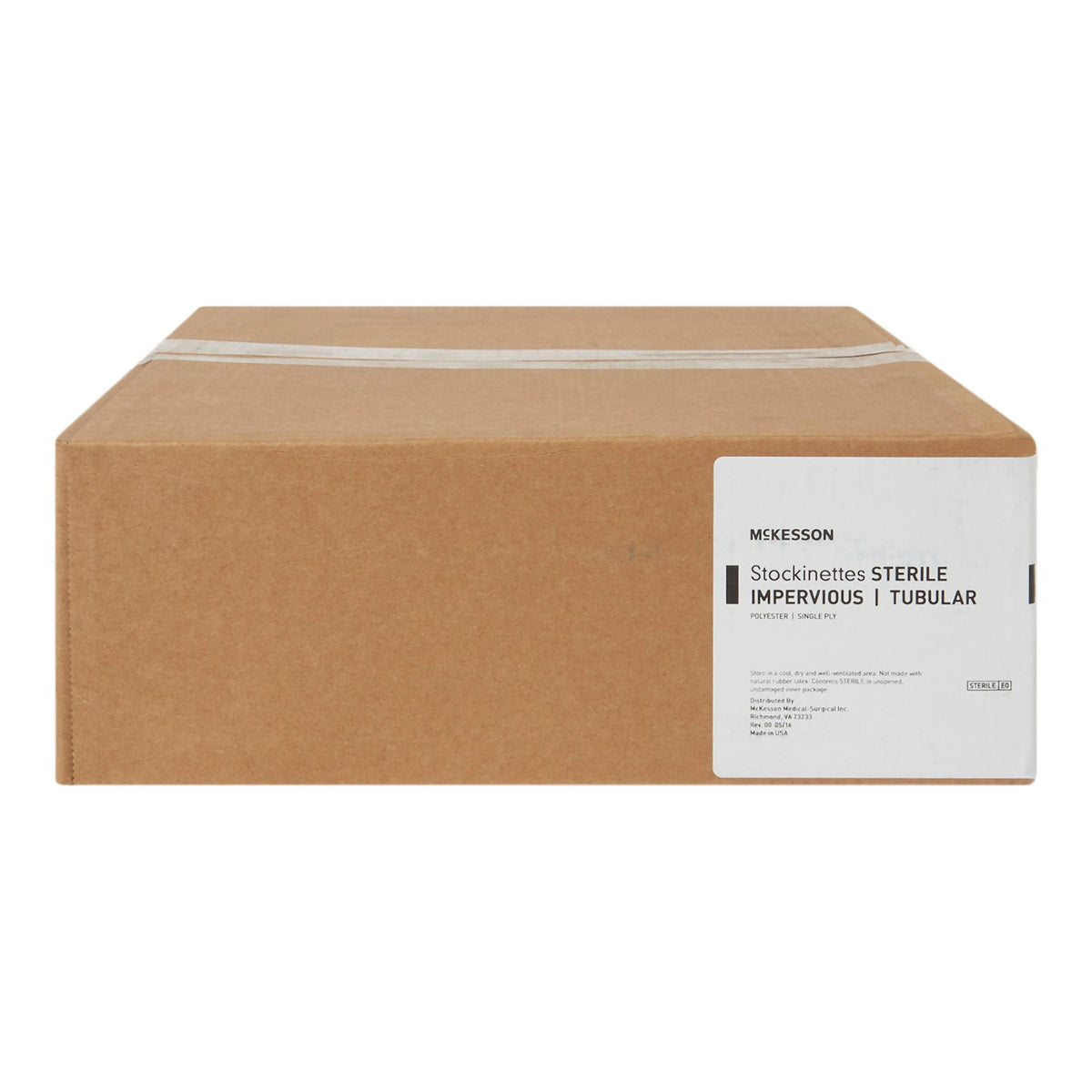McKesson Surgical Stockinette, Impervious Tubular, 6" x 30", Blue/White, Polyester Knit/Elastomeric Film, Sterile - 16-3M-630 - LL Medico