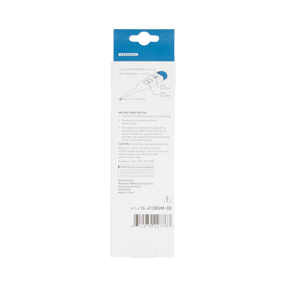 McKesson Digital Oral Thermometer, Stick Probe