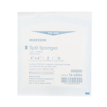 McKesson Split Sponges, 4" x 4", 6-Ply Sterile - 16-42046 - LL Medico