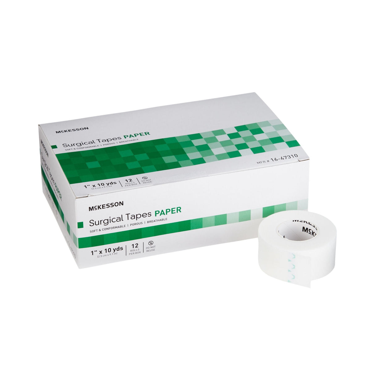 McKesson Surgical Tape Paper, Non-Sterile, 1" x 10 Yard - 16-47310 - LL Medico