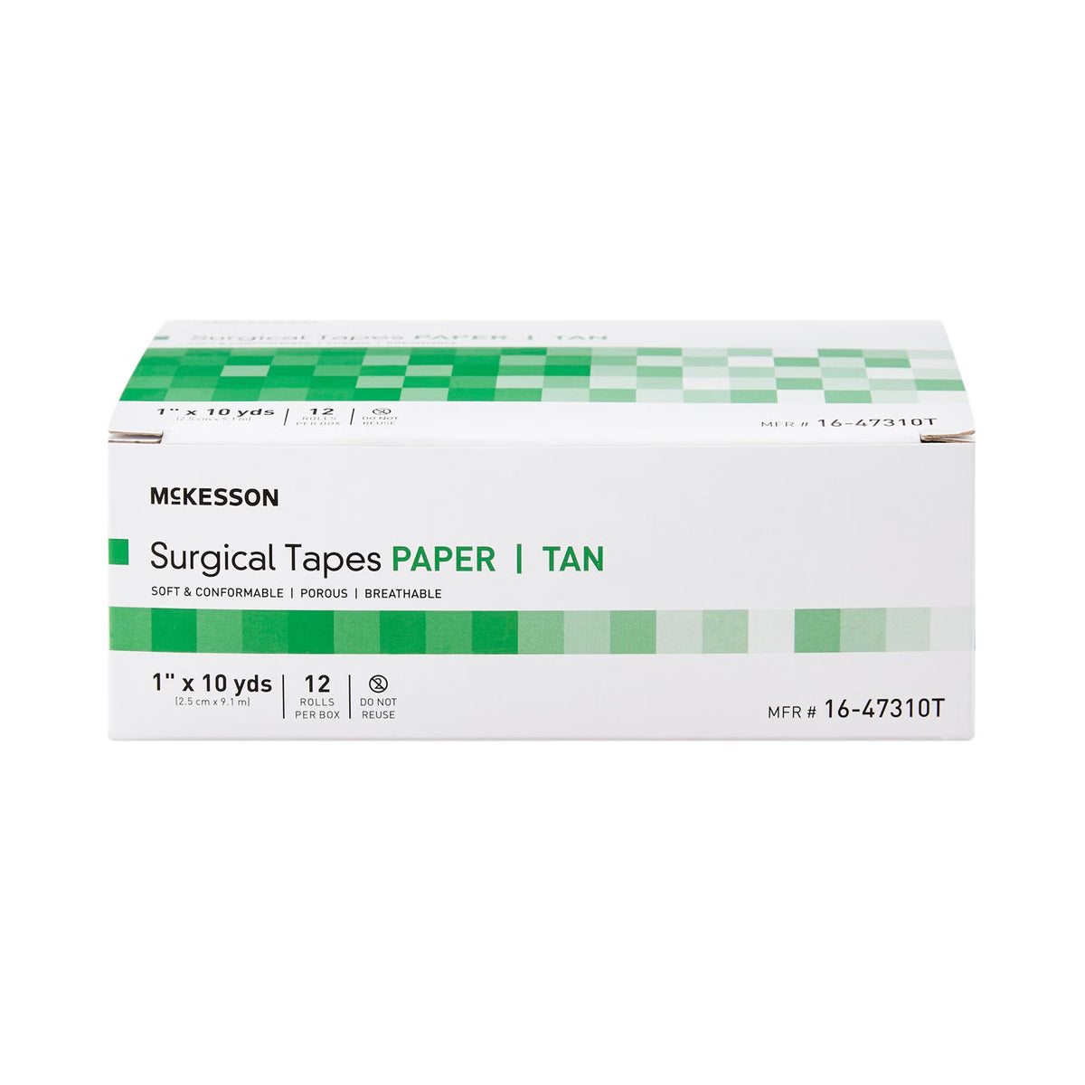 McKesson Medical Tape, Paper, Tan, 1" x 10 Yard, Non-Sterile - 16-47310T - LL Medico