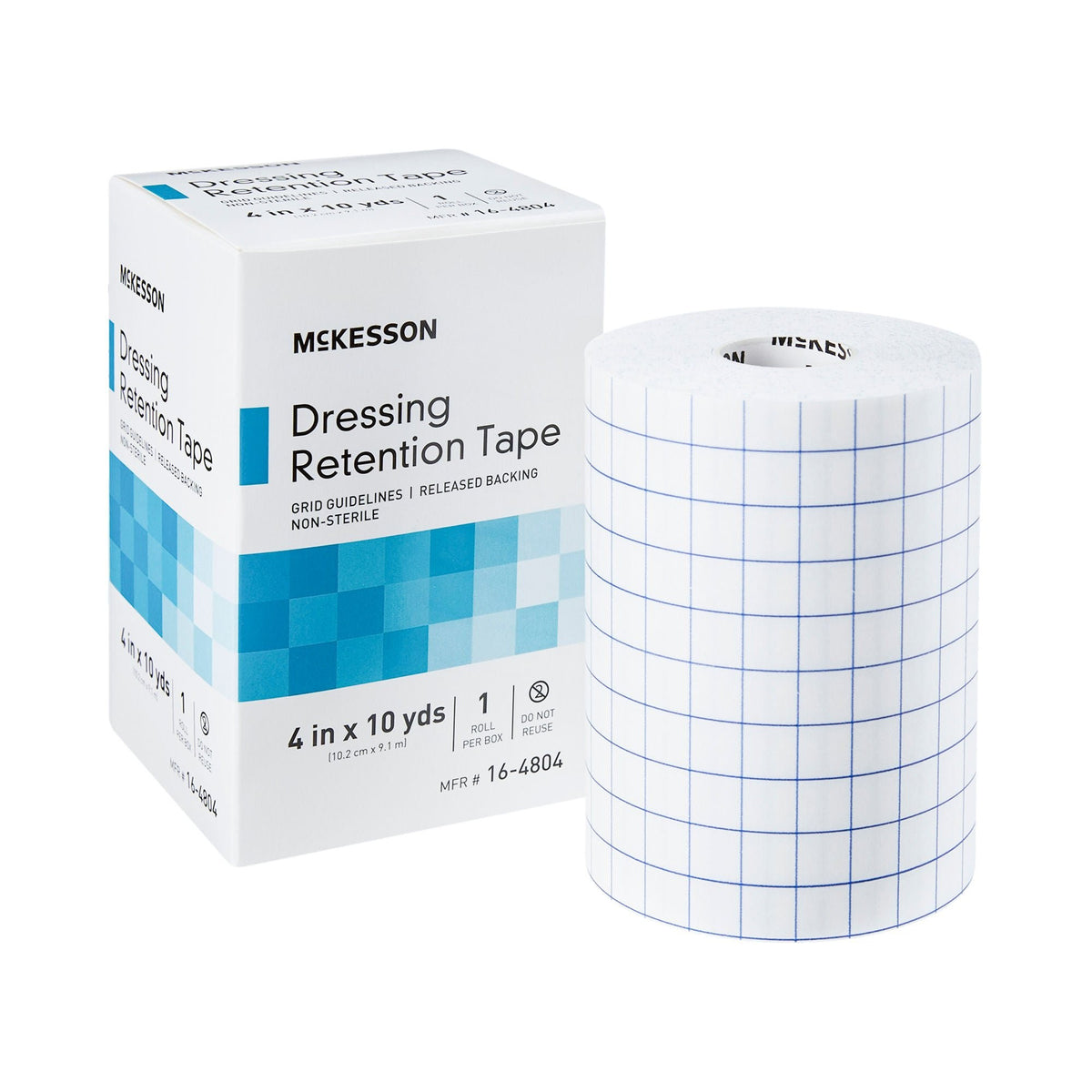 McKesson Dressing Retention Tape, Water Resistant with Liner, White, Nonwoven / Printed Release Paper, NonSterile - LL Medico