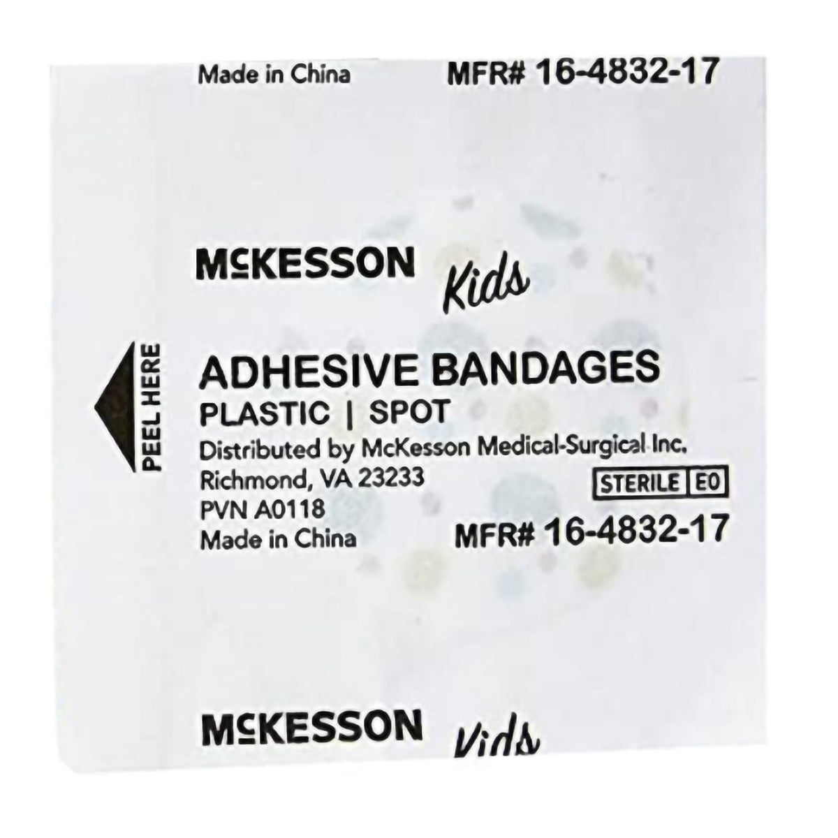 McKesson Kids Round Kid Design (Assorted Prints) Adhesive Spot Bandage, 1 Inch
