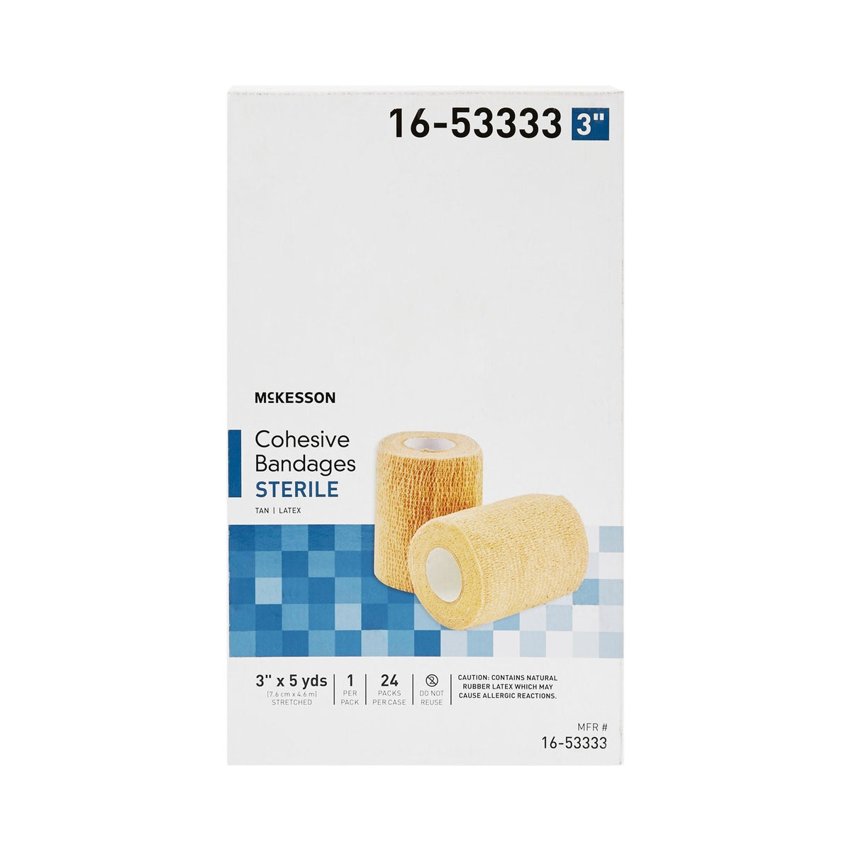 McKesson Cohesive Bandage, Self-Adherent, Tan, Sterile, Contains Latex, Elastic - LL Medico