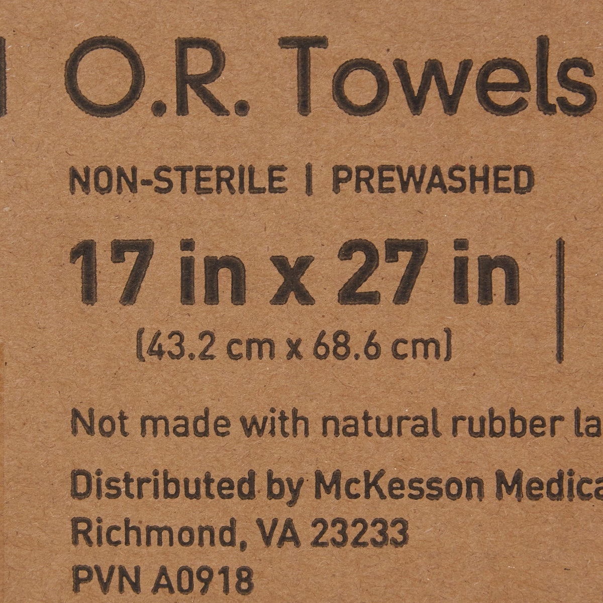 McKesson O.R. Towel, Blue, Plain Weave, Non-Radiopaque, Cotton, NonSterile, 17 x 27" - 16-6000-B - LL Medico