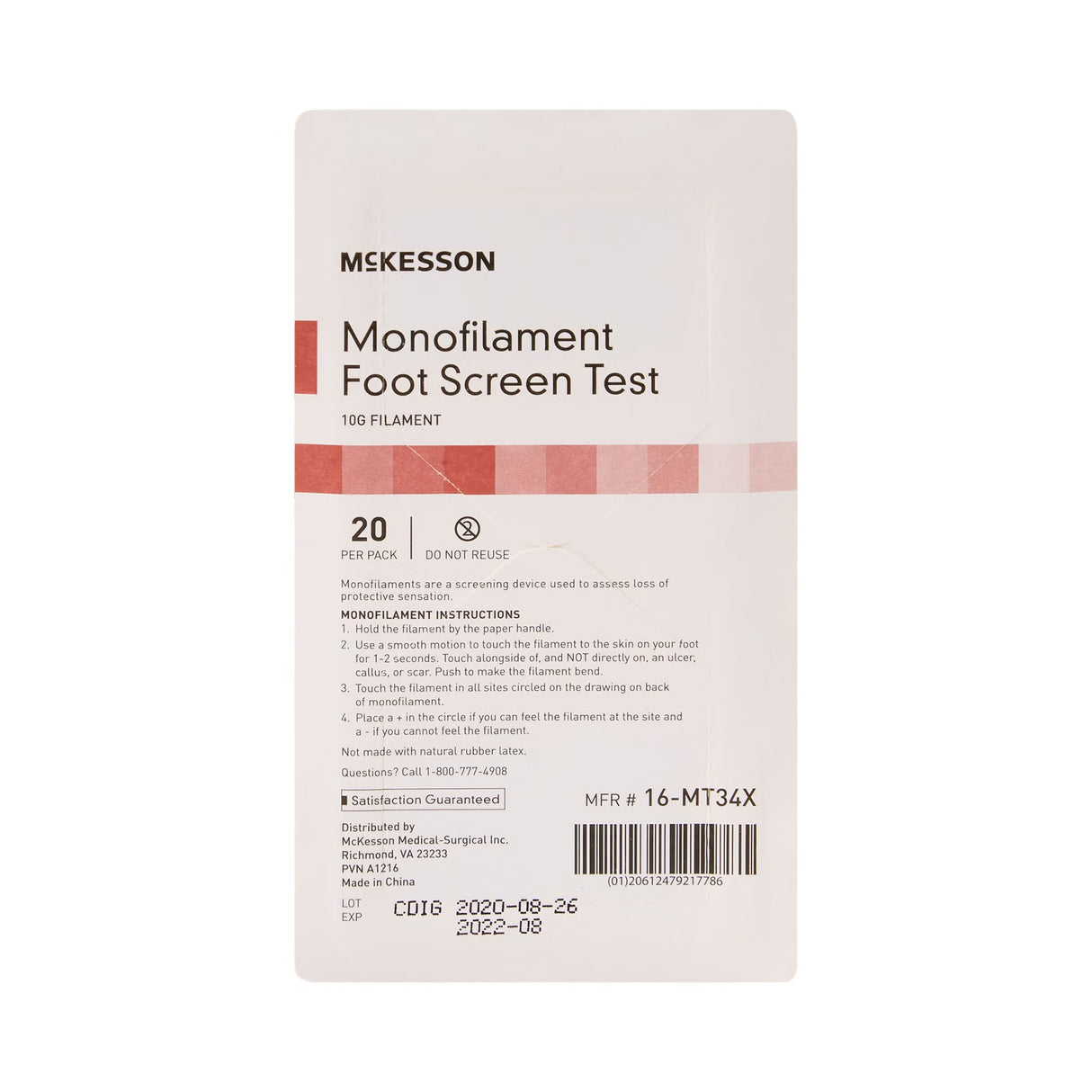 McKesson Monofilament Sensory Test, 10 Gram