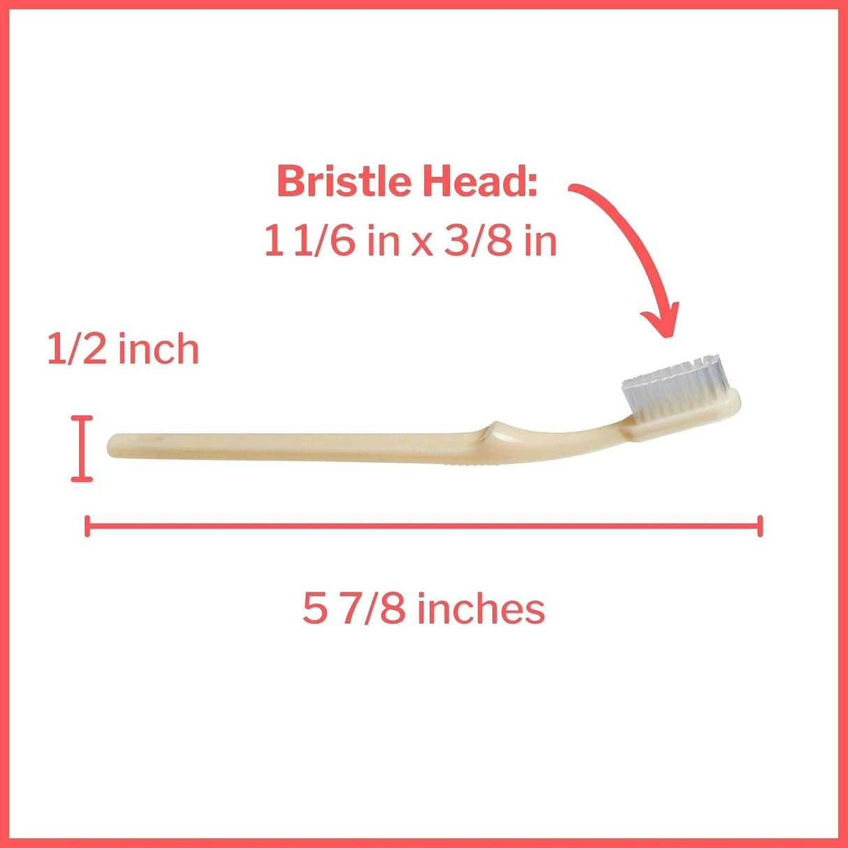 McKesson Toothbrush, Ivory, Adult Medium, Curved Handle