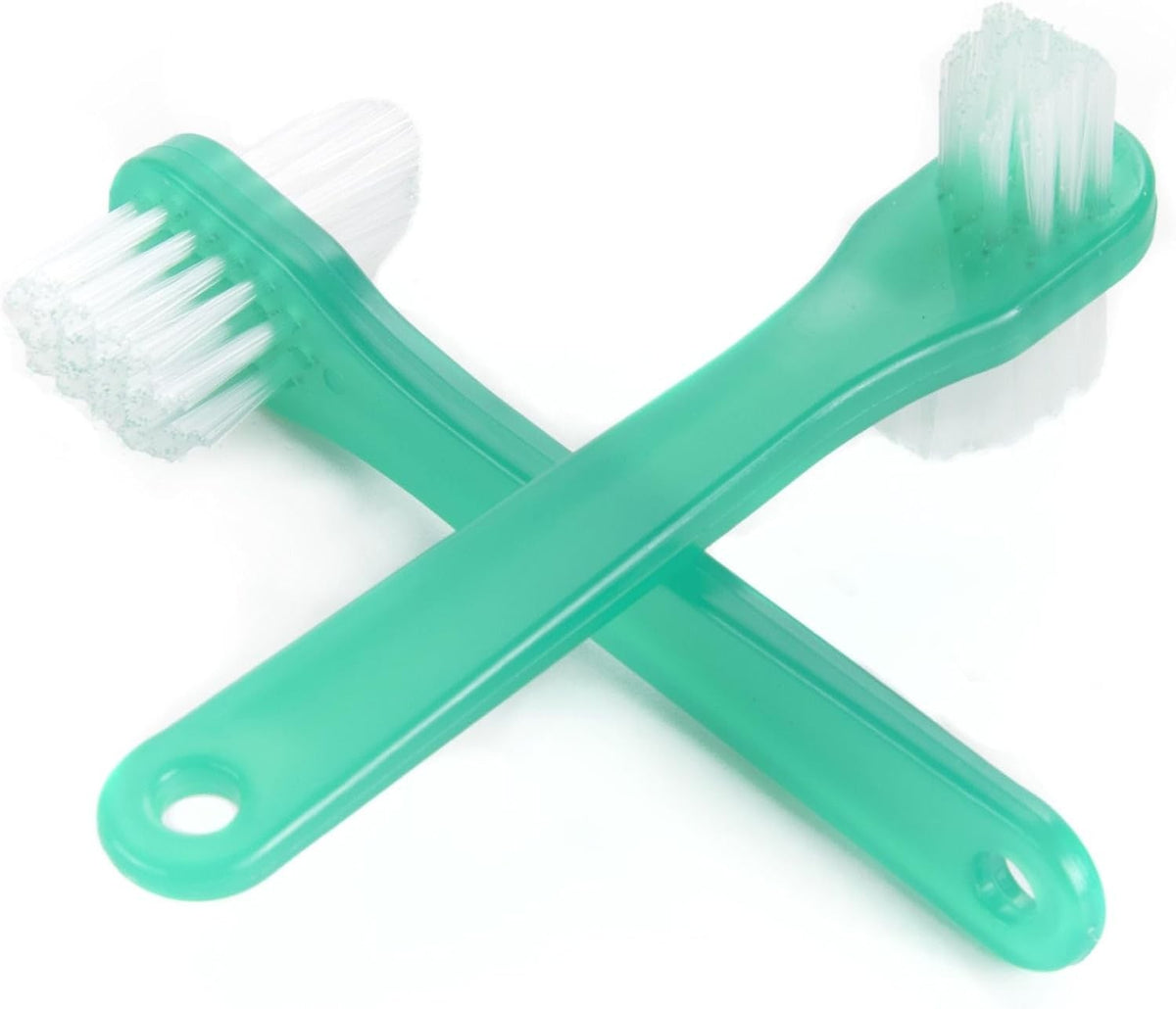 McKesson Denture Brush Two-Sided, Green, 4.25"