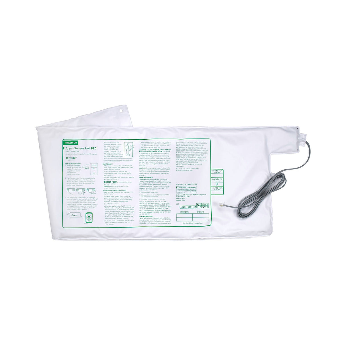 Bed Sensor Pad McKesson 10 X 30 Inch