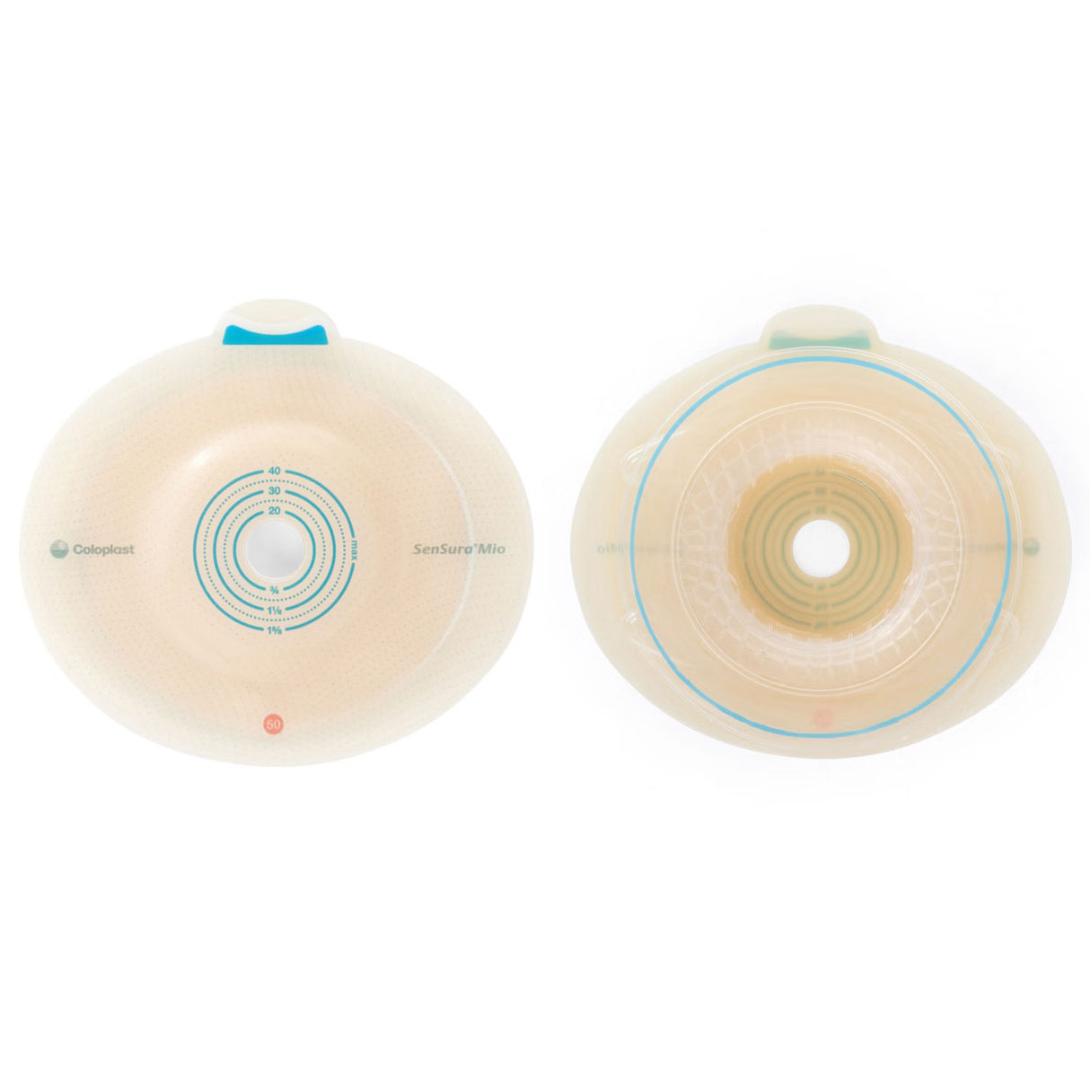 Coloplast SenSura Mio Convex Two-Piece Skin Barrier, Convex Light, Cut-to-Fit, 50 mm Flange, Red