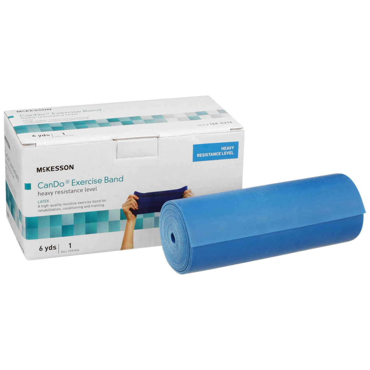 McKesson CanDo Exercise Resistance Band, Blue, Heavy, 5" x 6 Yard