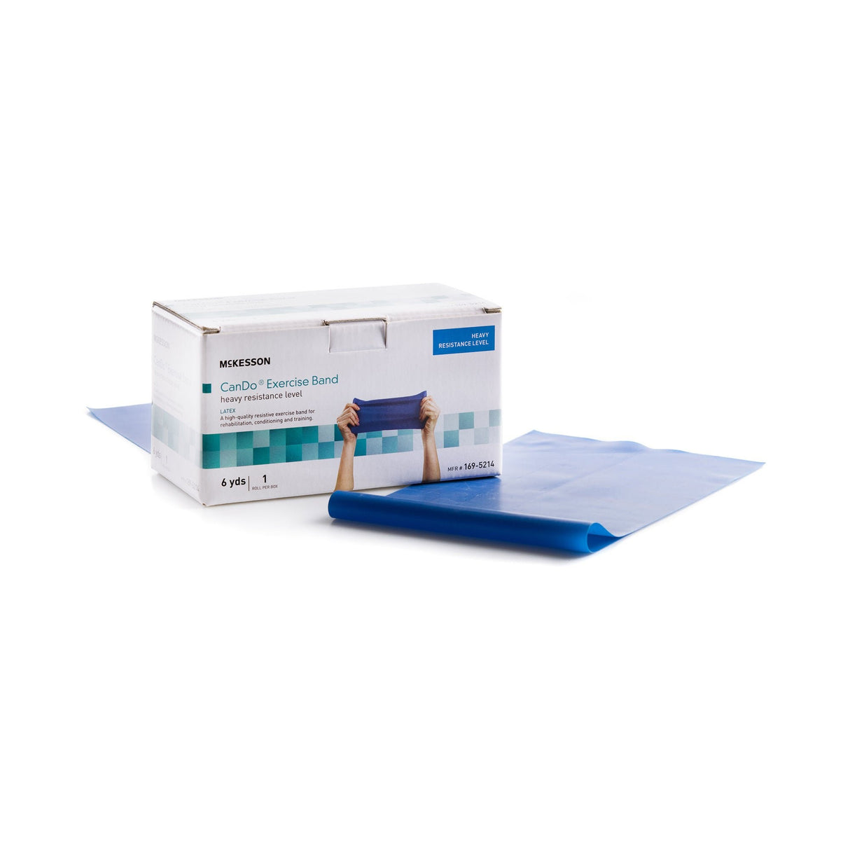 McKesson CanDo Exercise Resistance Band, Blue, Heavy, 5" x 6 Yard