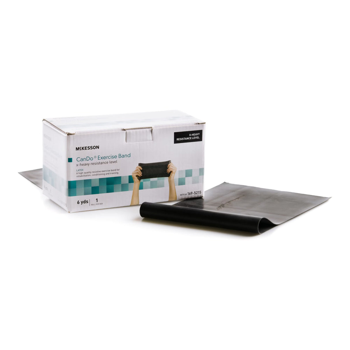 McKesson CanDo Exercise Resistance Band, Black, X-Heavy, 5" x 6 Yard
