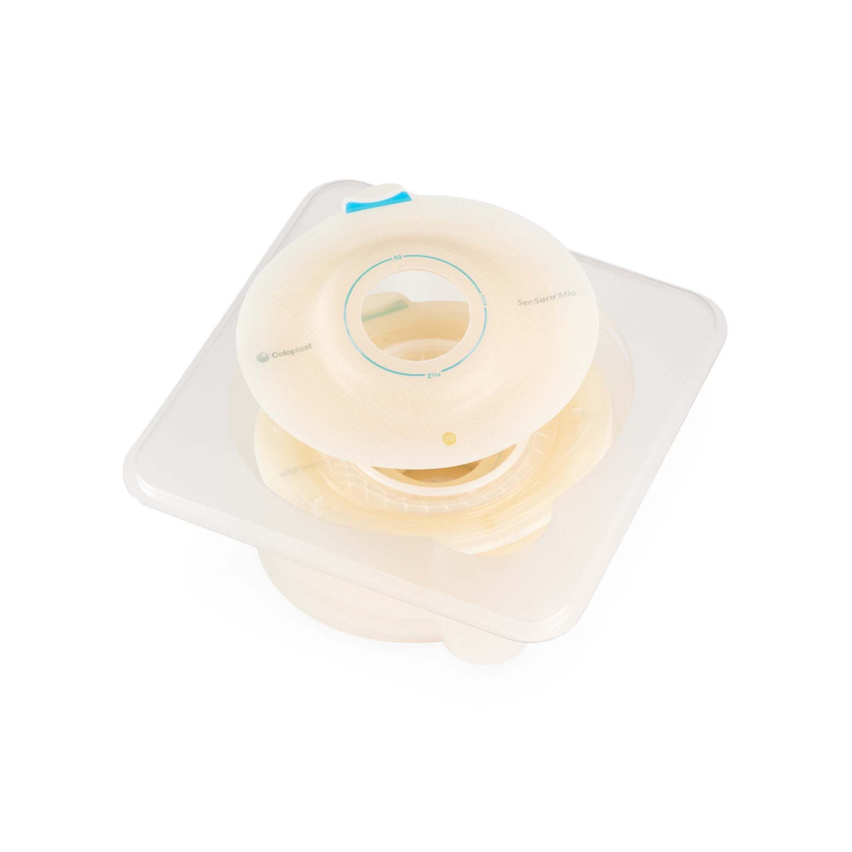 Coloplast SenSura Mio Click Two-Piece Skin Barrier, Deep Convex, 60 mm Flange, Blue