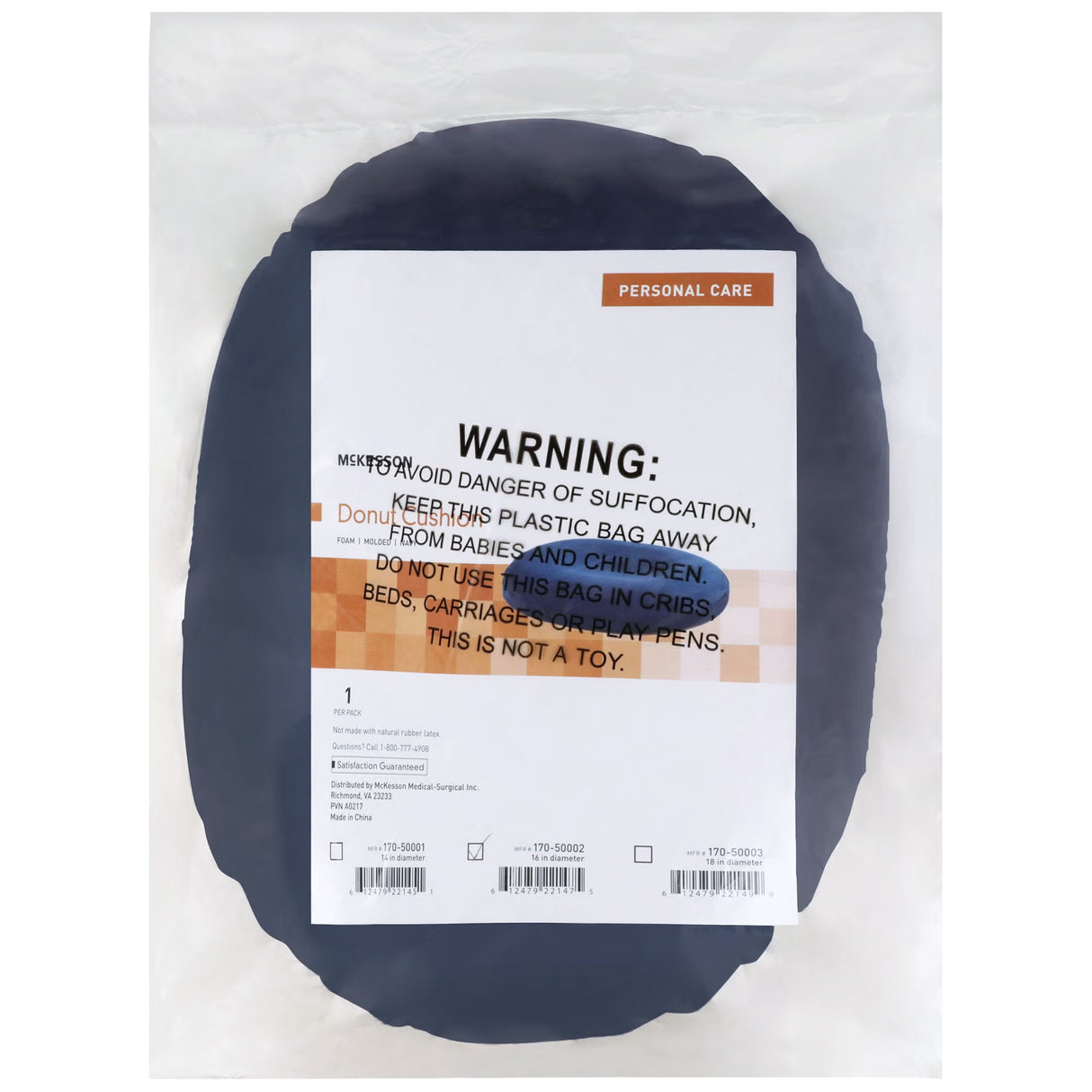 Donut Seat Cushion McKesson 16 Inch Diameter Molded Foam