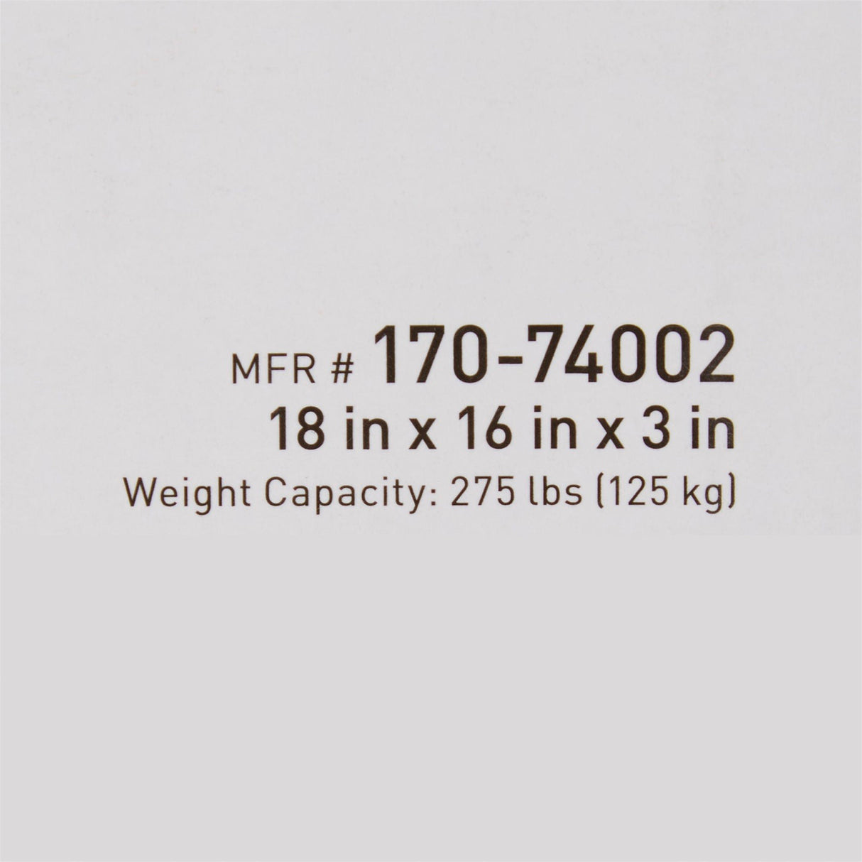 Seat Cushion McKesson 18 W X 16 L X 3 D Inch Foam / Gel