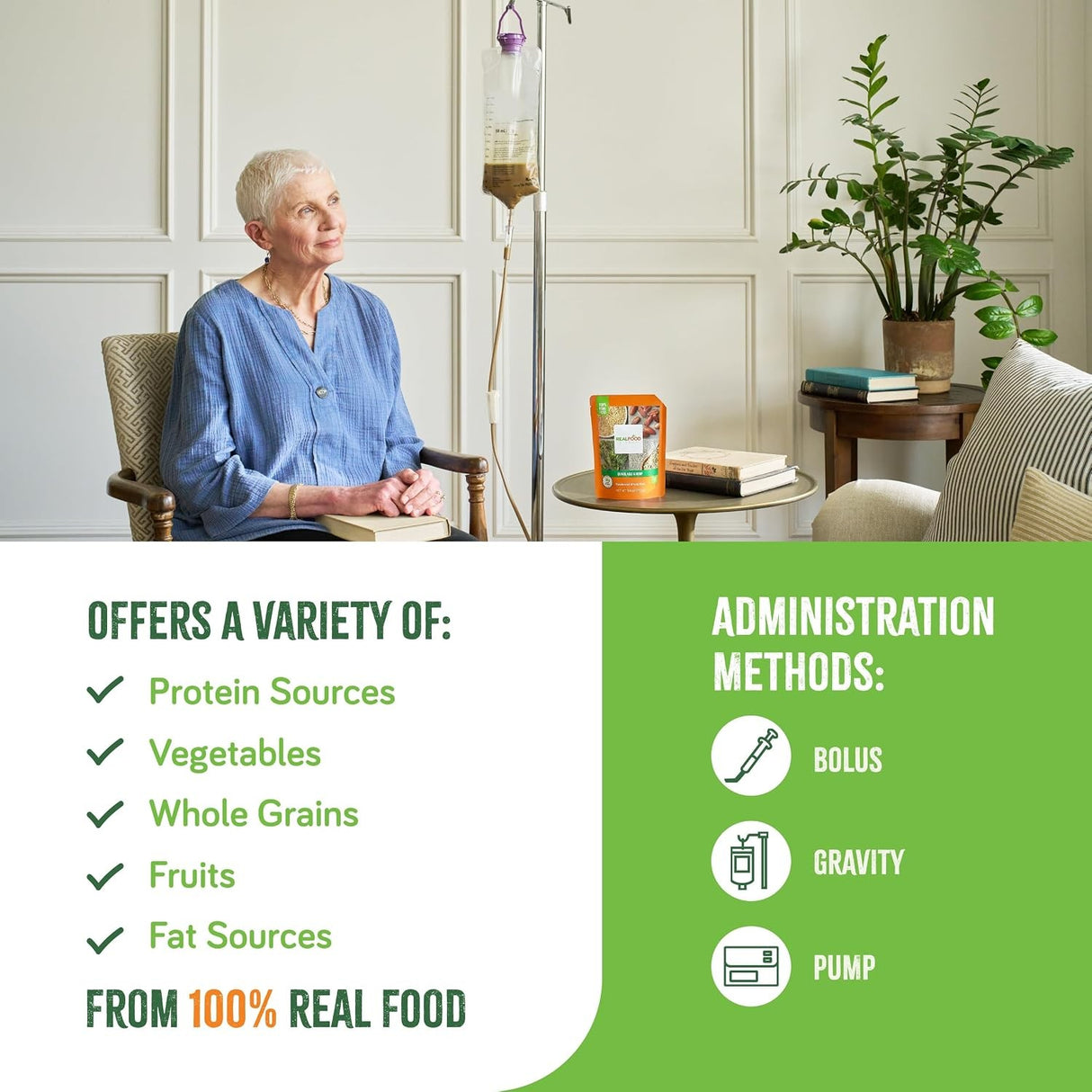 Real Food Blends Tube Feeding Formula, Quinoa, Kale & Hemp, 9.4 oz