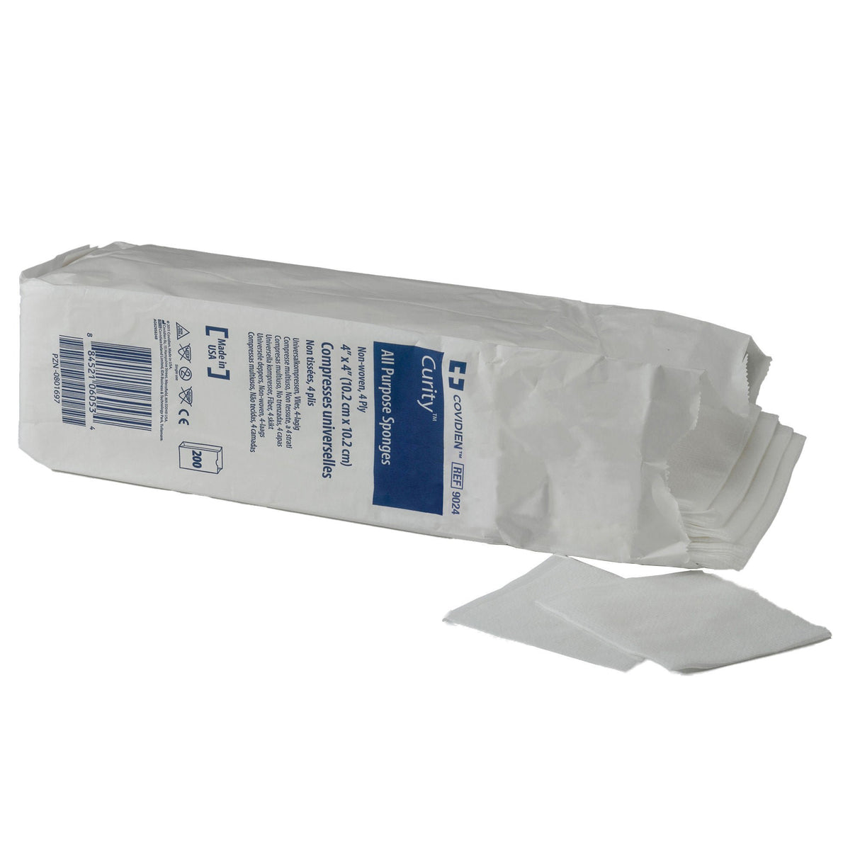 Curity Nonwoven Sponge, 2 x 2 Inch, Three-Ply