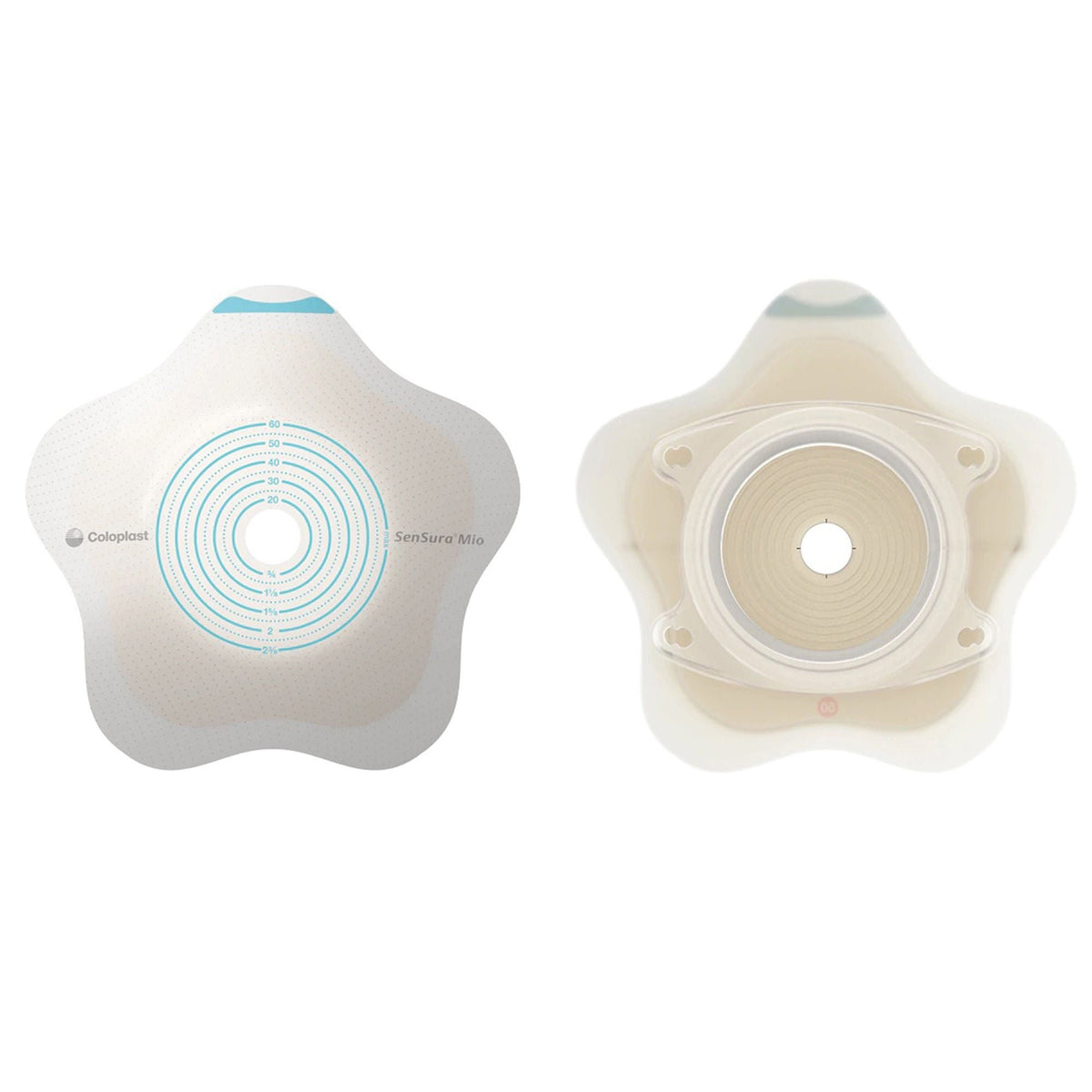 Coloplast SenSura Mio Convex Flip Two-Piece Skin Barrier, Star, Cut-to-Fit, 50 mm Flange, Red
