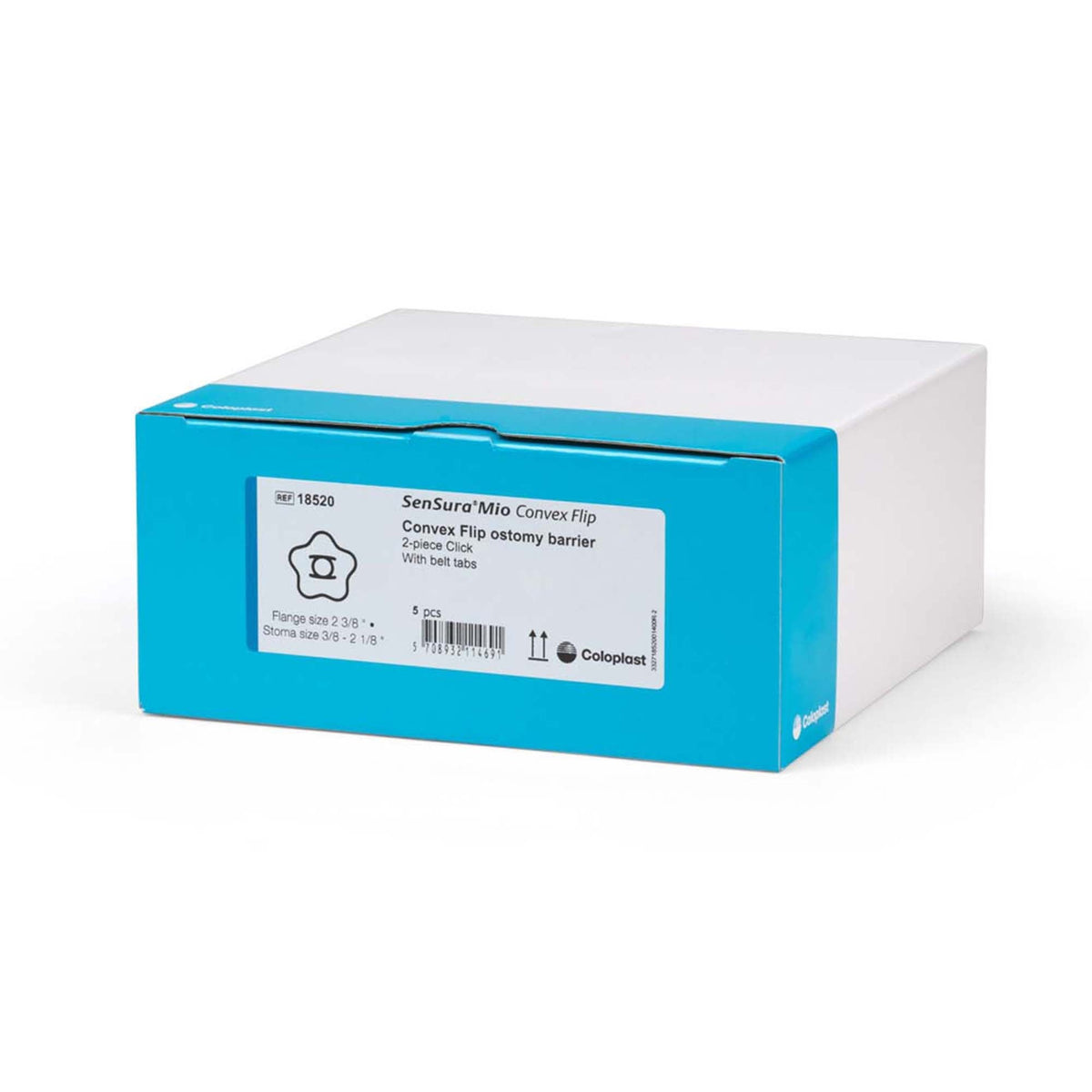 Coloplast SenSura Mio Convex Flip Two-Piece Skin Barrier, Star, Cut-to-Fit, 60 mm Flange