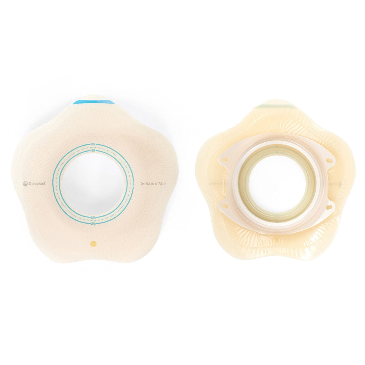 Coloplast SenSura Mio Convex Flip Two-Piece Skin Barrier, Star, Pre-Cut, 70 mm Flange, Yellow