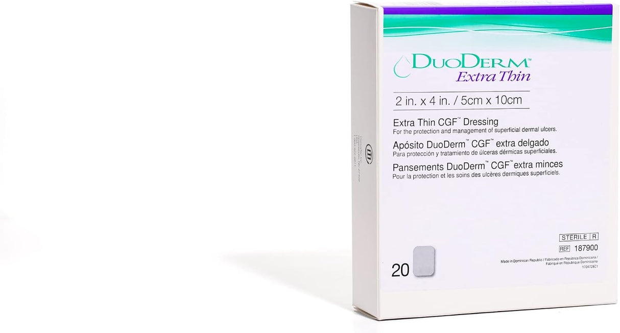 ConvaTec DuoDerm Extra Thin Hydrocolloid Dressing, 2 x 4 Inch
