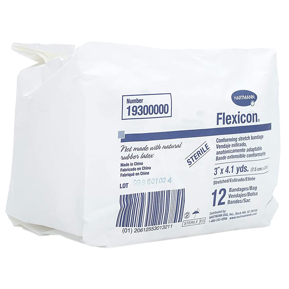 Hartmann Flexicon Sterile Conforming Bandage, 3 Inch x 4-1/10 Yard, One-Ply