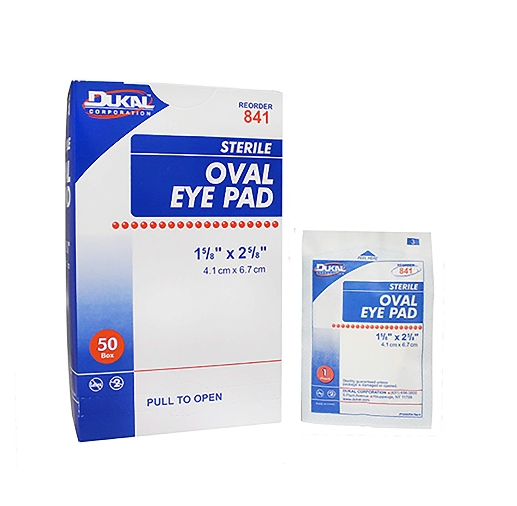Dukal Small Eye Pad, 1-5/8 x 2-5/8 Inch Oval