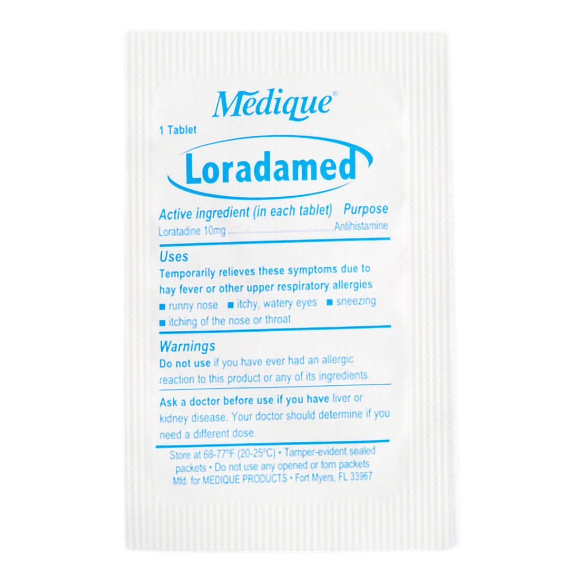 Loradamed Loratadine Allergy Relief, 10 mg, Tablet, Non-Drowsy - 20350 - LL Medico