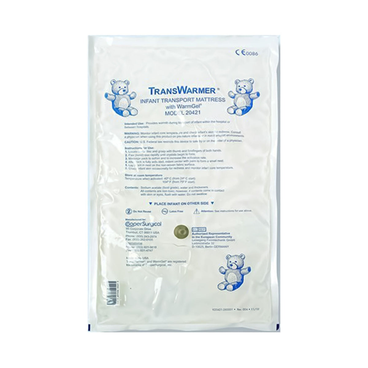 TransWarmer Infant Transport Mattress with WarmGel, 10" x 16" - 20421 - LL Medico