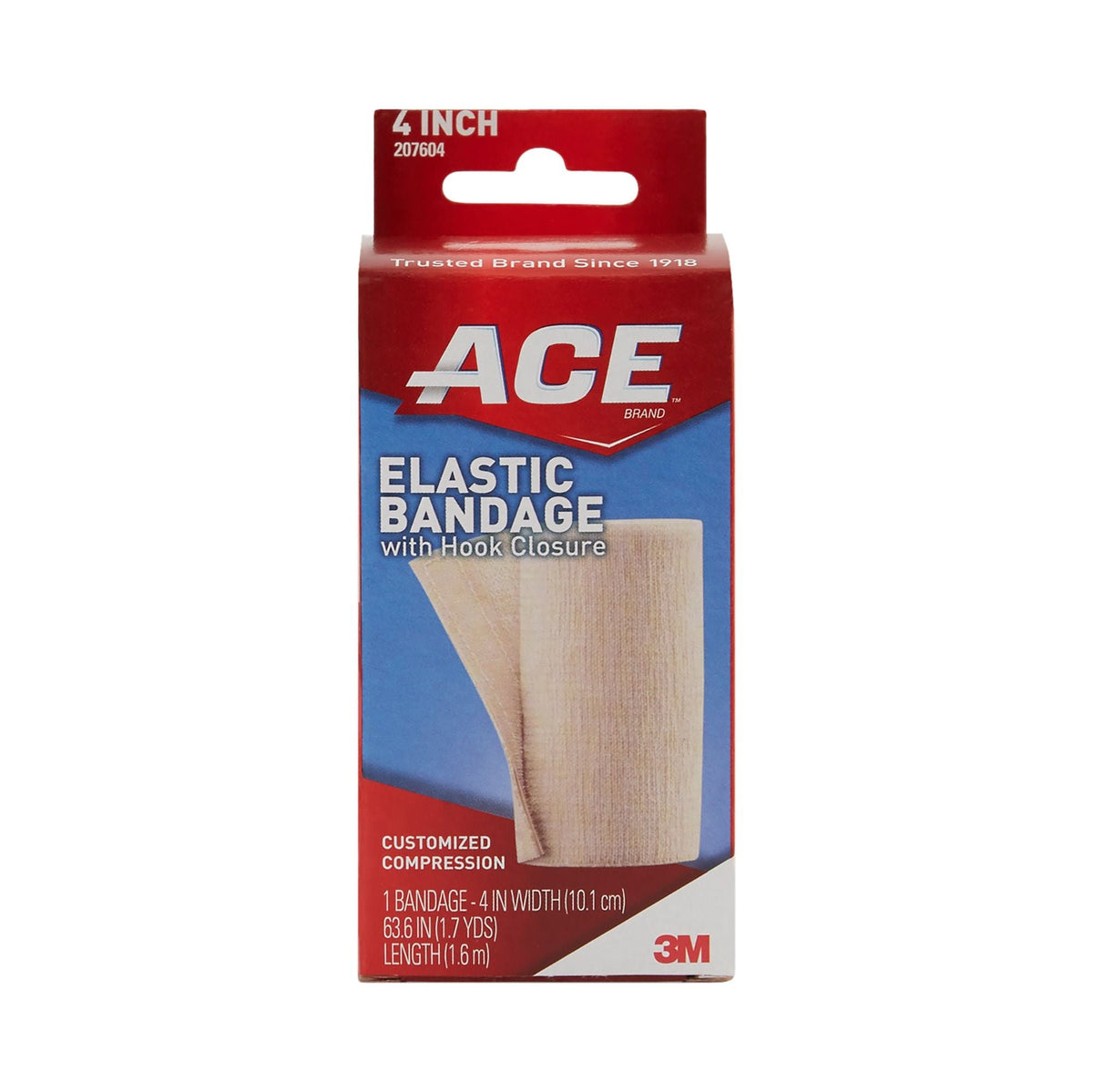 3M ACE Elastic Bandage, Single Hook and Loop Closure, Tan, Nonsterile, Standard Compression - LL Medico