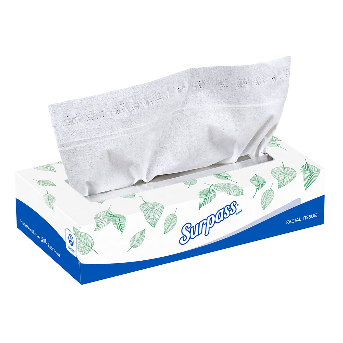 Surpass Facial Tissue, Two-Ply, White, 8 x 8.4" - 21340 - LL Medico