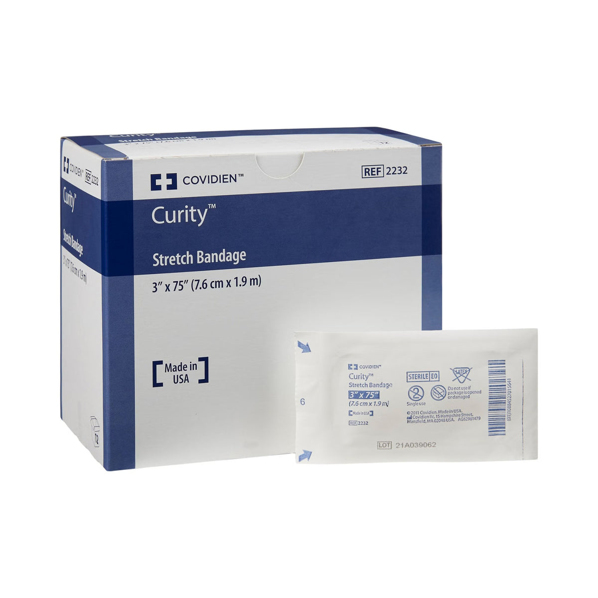 Curity Conforming Bandage, Sterile, 3 x 75", 1-Ply, White, Cotton / Polyester - 2232- - LL Medico
