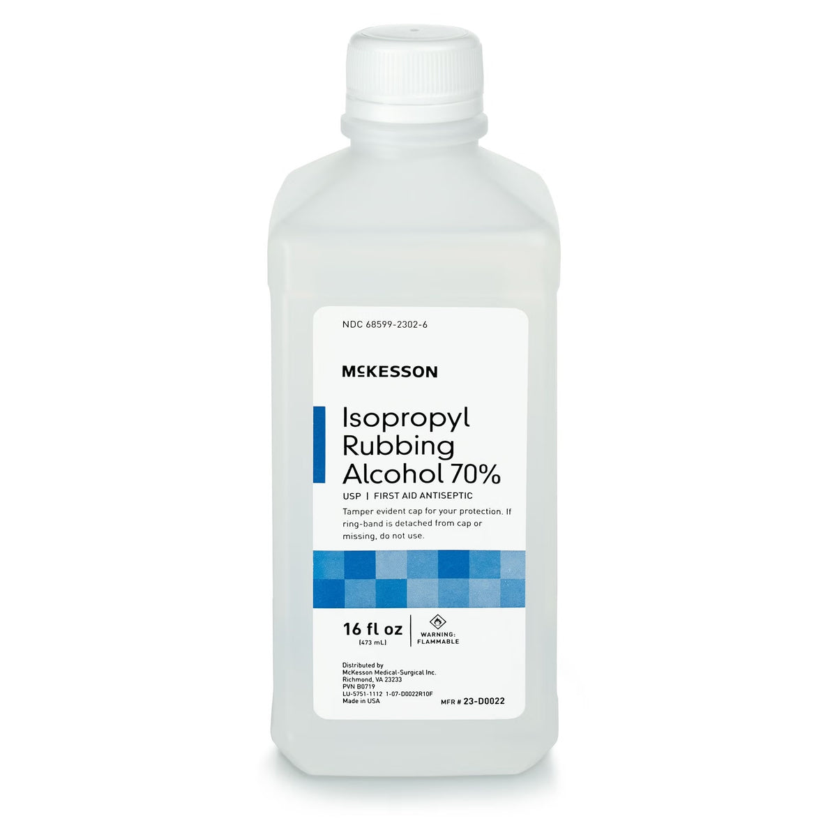 McKesson Isopropyl Alcohol, Antiseptic Topical Liquid, 16 oz Bottle - 23-D0022 - LL Medico