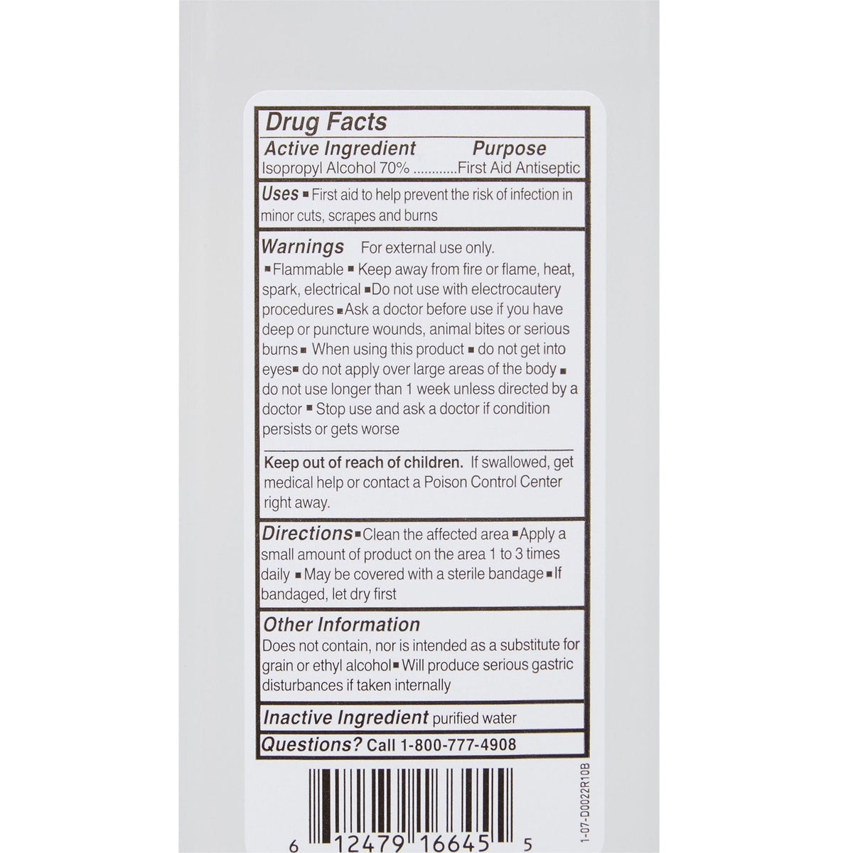 McKesson Isopropyl Alcohol, Antiseptic Topical Liquid, 16 oz Bottle - 23-D0022 - LL Medico