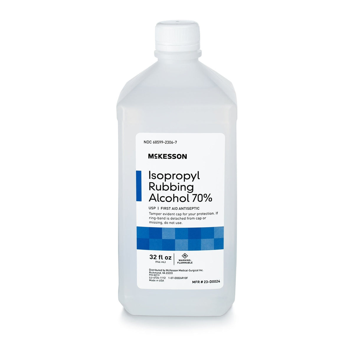McKesson Isopropyl Alcohol, Antiseptic Topical Liquid, 32 oz Bottle - 23-D0024 - LL Medico