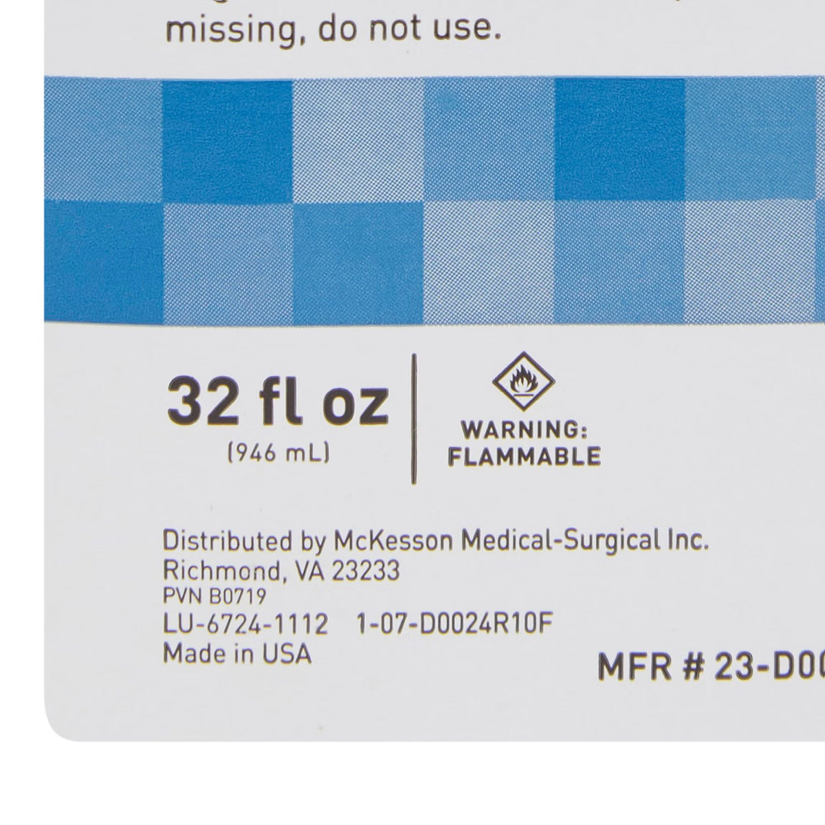 McKesson Isopropyl Alcohol, Antiseptic Topical Liquid, 32 oz Bottle - 23-D0024 - LL Medico