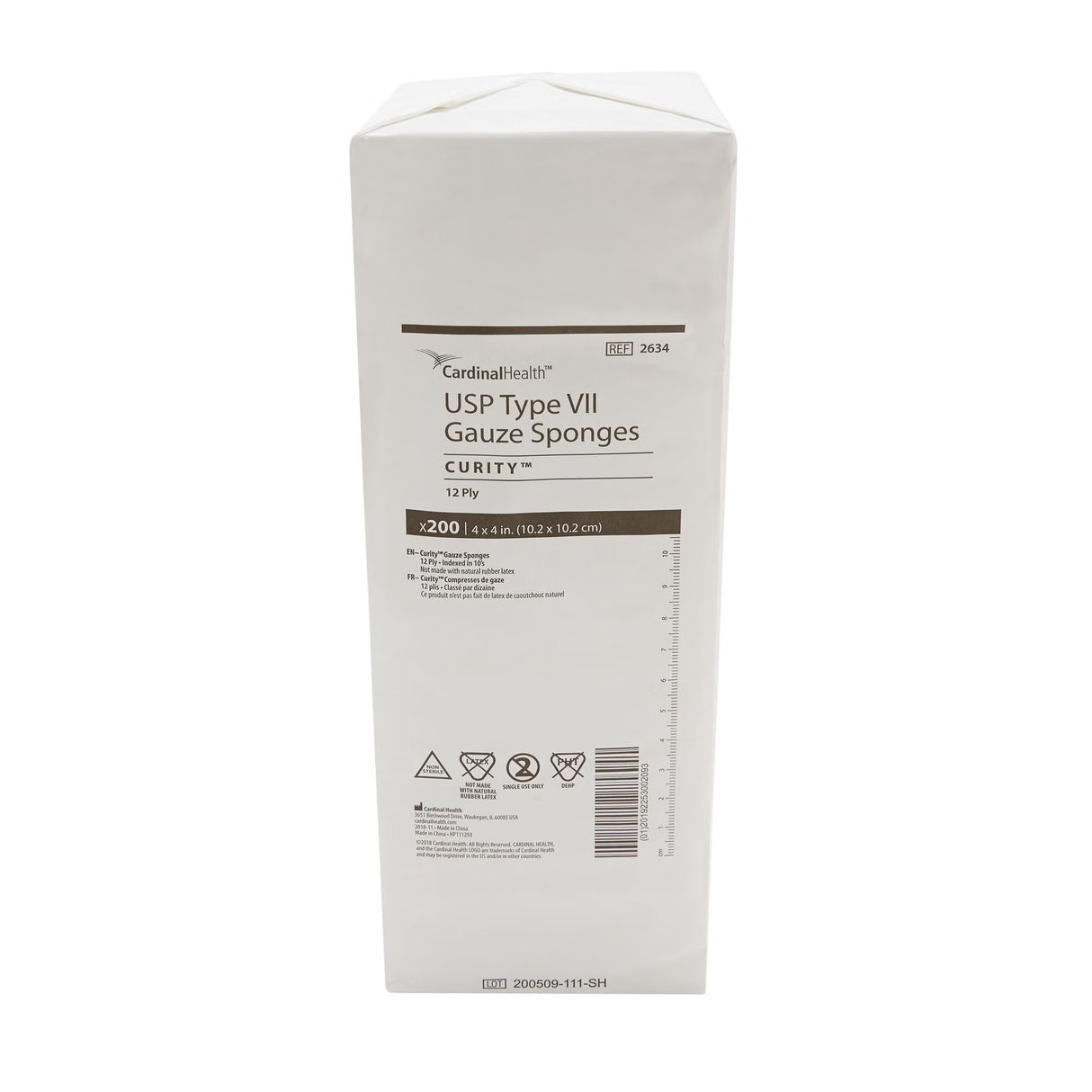 Cardinal Health Curity USP Type VII Gauze Sponge, 4 x 4 Inch, 12-Ply