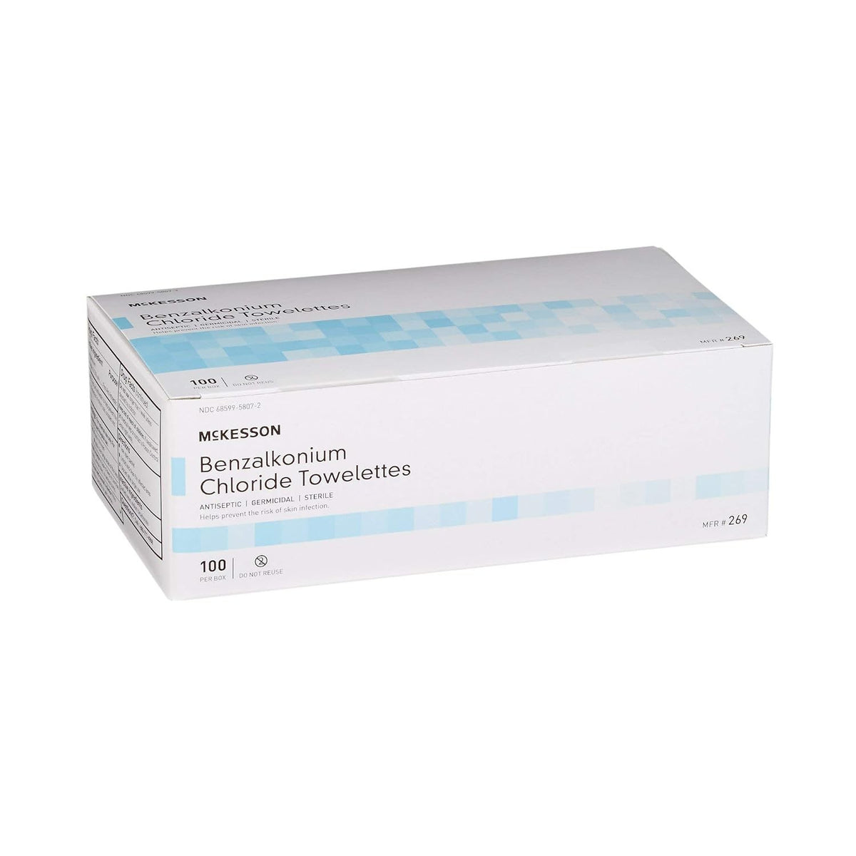McKesson Benzalkonium Chloride Antiseptic Towelettes, Unscented
