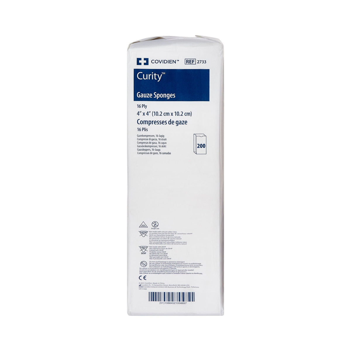 Cardinal Health Curity USP Type VII Gauze Sponge, 4 x 4 Inch, 16-Ply