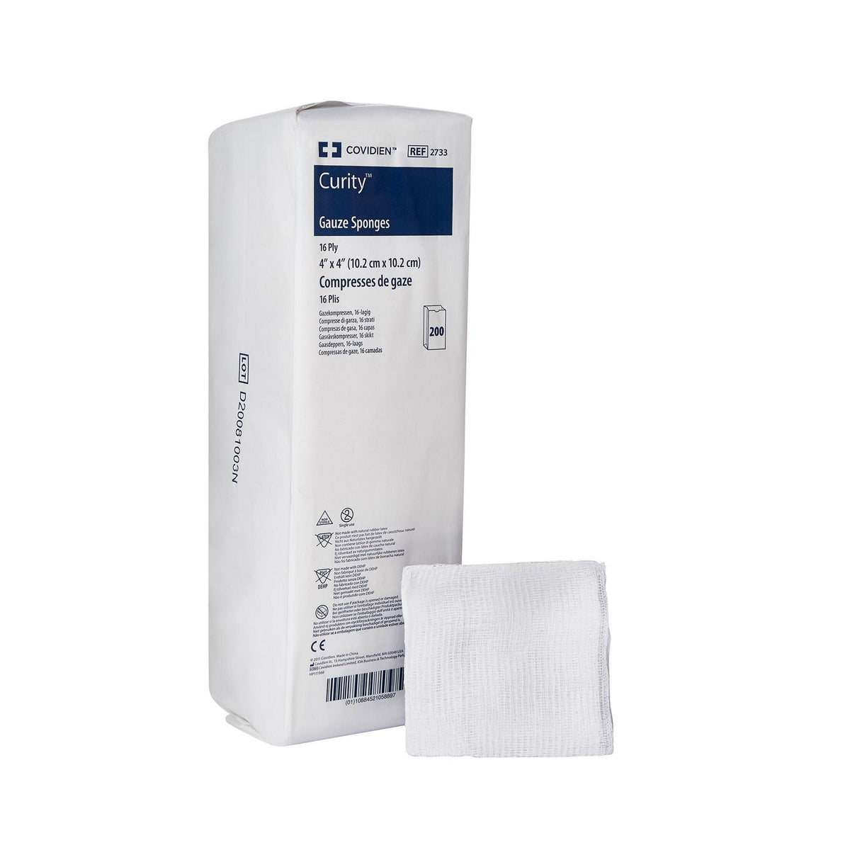 Cardinal Health Curity USP Type VII Gauze Sponge, 4 x 4 Inch, 16-Ply