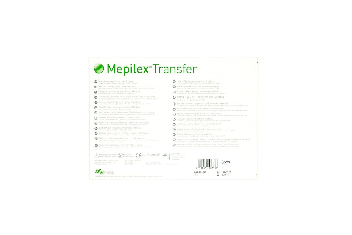 Molnlycke Mepilex Transfer Thin Foam Dressing, 6 x 8 Inch