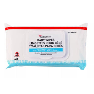 Cardinal Health Baby Wipes, Fragrance Free, 42 Count