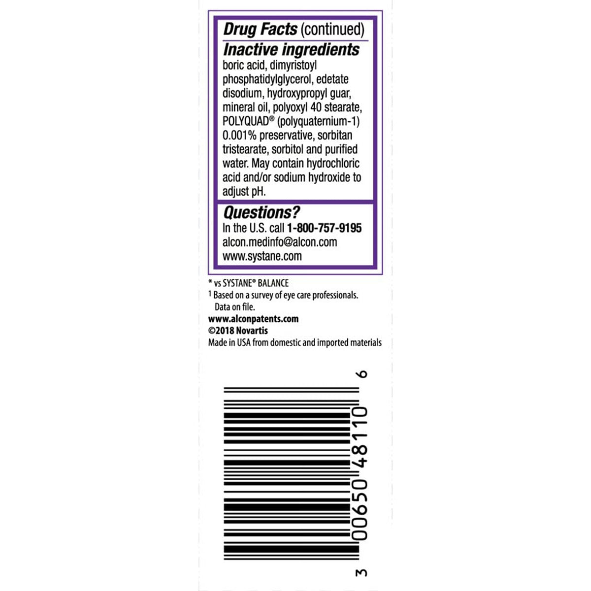 Systane Complete Lubricant Eye Drops, 0.6%, 10 mL - 30065048110 - LL Medico