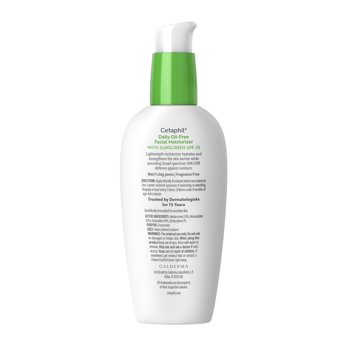 Cetaphil Daily Facial Moisturizer SPF 35 Lotion, Unscented, 3 fl oz