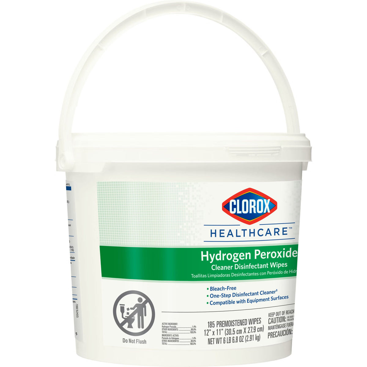 Clorox Healthcare Hydrogen Peroxide Cleaner Disinfectant Wipes, Premoistened, Surface Disinfectant Cleaner, Unscented, Nonsterile, 11 x 12" - 30826 - LL Medico