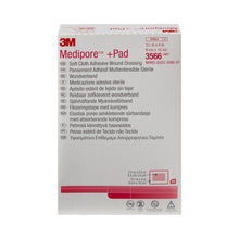 3M Medipore Composite Dressing, Rectangle Sterile Nonwoven Backing — 3.5" x 4"