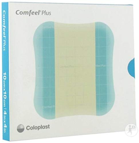 Comfeel Plus Ulcer Hydrocolloid Dressing, 4 x 4 Inch