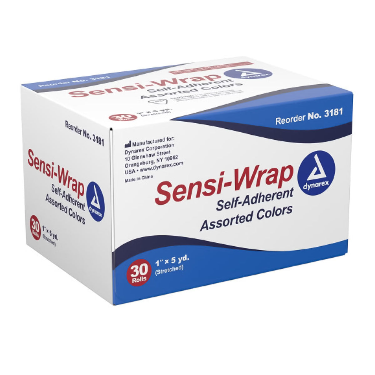 Sensi-Wrap Self-Adherent Cohesive Bandage, Nonsterile, 1" x 5 yd, Multicolor, Contains Latex - 3181-Single - LL Medico