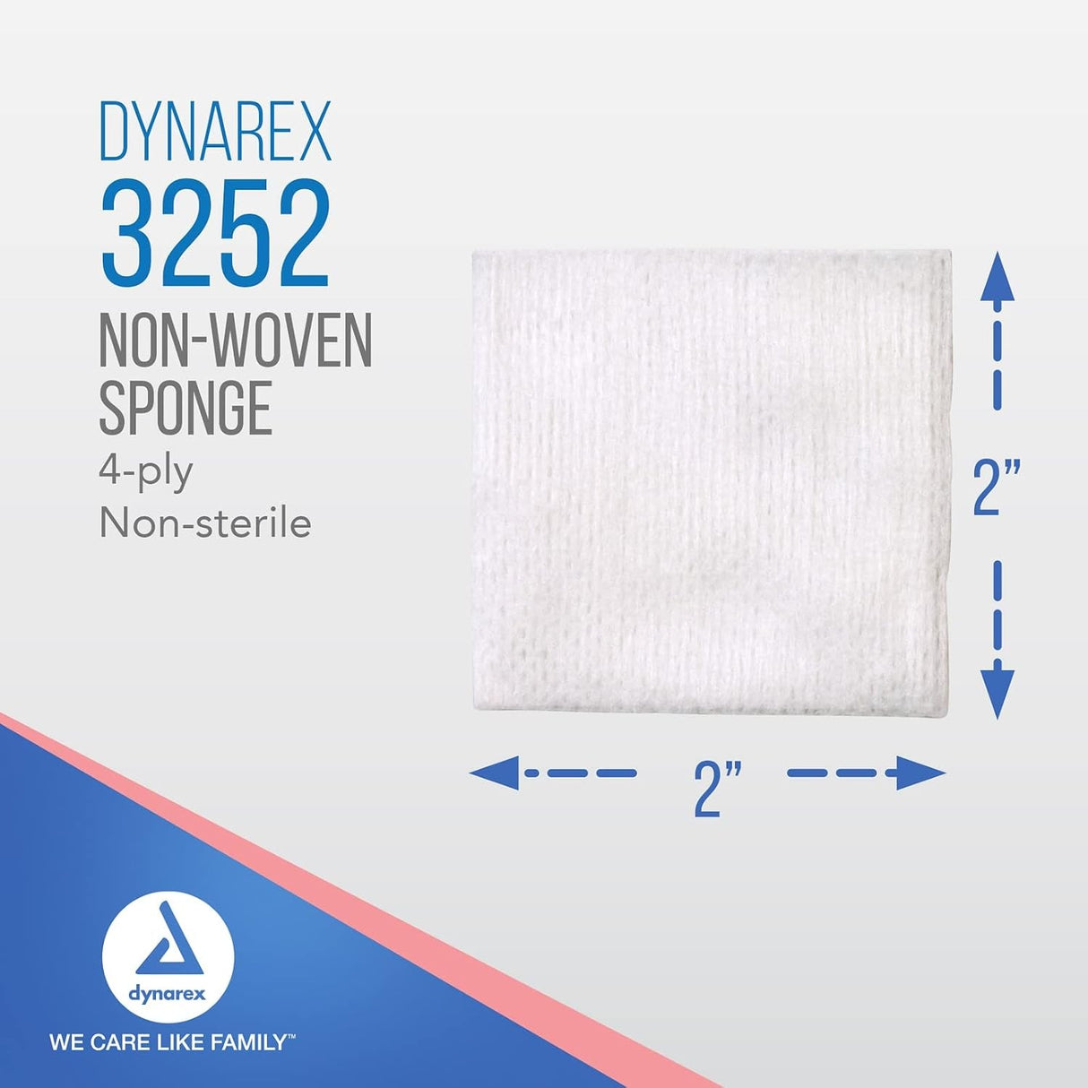 dynarex Nonwoven Sponge, 2 x 2 Inch, 4-Ply